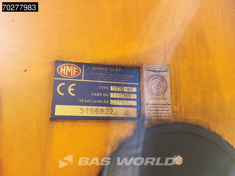 Camión caja abierta, Camión grúa MAN TGS 26.480 6X4 HMF 5020-K6 Crane Kran Hydrodrive Lift+Lenkachse Euro 6: foto 19