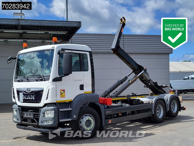 MAN TGX 28.460 6X2 20tons Marrel hooklift Lift axle Automatic Euro 6 - Camión multibasculante: foto 1 MAN TGX 28.460 6X2 20tons Marrel hooklift Lift axle Automatic Euro 6 - Camión multibasculante: foto 1