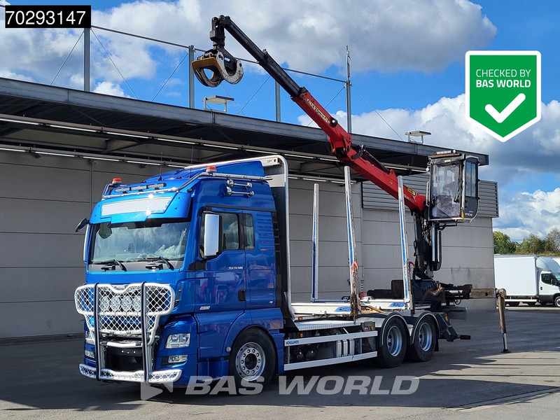 MAN TGX 33.580 TGX 6X4 Palfinger Epsilon Wood crane Holztransport Retarder Navi Xenon Euro 6 - Camión forestal, Camión grúa: foto 1 MAN TGX 33.580 TGX 6X4 Palfinger Epsilon Wood crane Holztransport Retarder Navi Xenon Euro 6 - Camión forestal, Camión grúa: foto 1