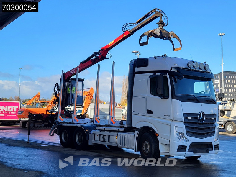 Mercedes-Benz Actros 2663 Actros 6X4 Timber truck FTG V10CX.81 wood crane Big-Axle Automatic Euro 6 - Camión forestal, Camión grúa: foto 3 Mercedes-Benz Actros 2663 Actros 6X4 Timber truck FTG V10CX.81 wood crane Big-Axle Automatic Euro 6 - Camión forestal, Camión grúa: foto 3