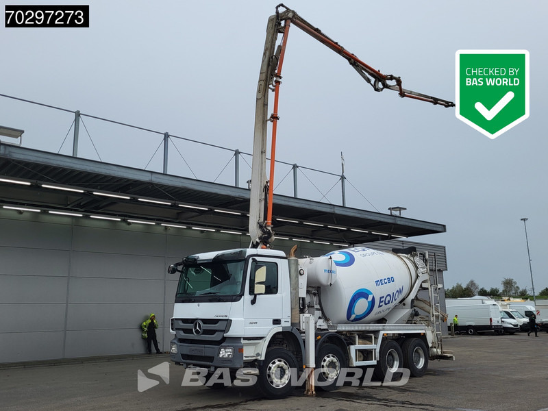 Mercedes-Benz Actros 3241 8X4 Mecbo MB 24L Pump + 7m3 Mecbo Mixer Big-Axle Steelsuspension Euro 5 - Camión bomba de hormigón: foto 1 Mercedes-Benz Actros 3241 8X4 Mecbo MB 24L Pump + 7m3 Mecbo Mixer Big-Axle Steelsuspension Euro 5 - Camión bomba de hormigón: foto 1