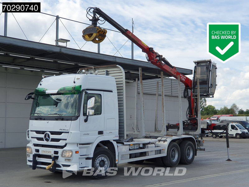 Mercedes-Benz Actros 3346 6X4 Original KM's! Wood Crane Big-Axle Steelsuspension Euro 5 - Camión forestal, Camión grúa: foto 1 Mercedes-Benz Actros 3346 6X4 Original KM's! Wood Crane Big-Axle Steelsuspension Euro 5 - Camión forestal, Camión grúa: foto 1
