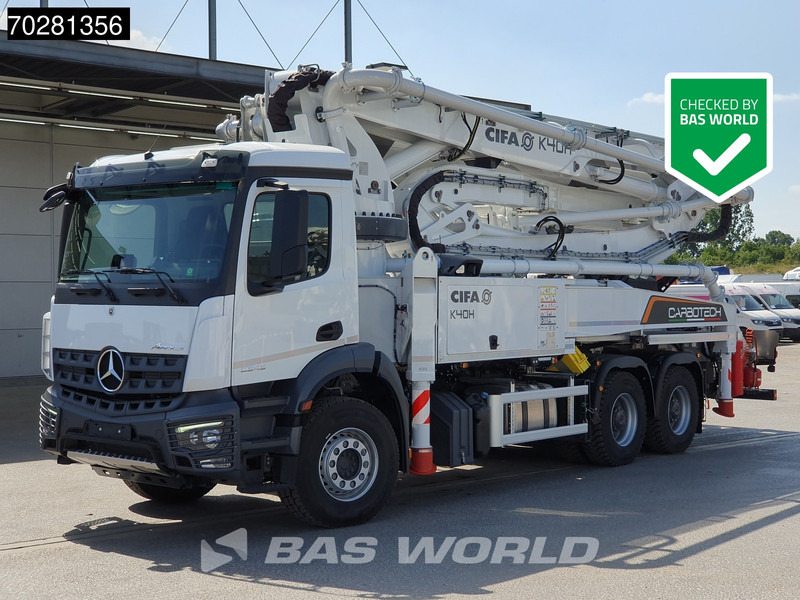Mercedes-Benz Arocs 3343 6X4 CIFA K40H Carbotech Pump 5 arm Big-Axle Navi Euro 6 - Camión bomba de hormigón: foto 1 Mercedes-Benz Arocs 3343 6X4 CIFA K40H Carbotech Pump 5 arm Big-Axle Navi Euro 6 - Camión bomba de hormigón: foto 1