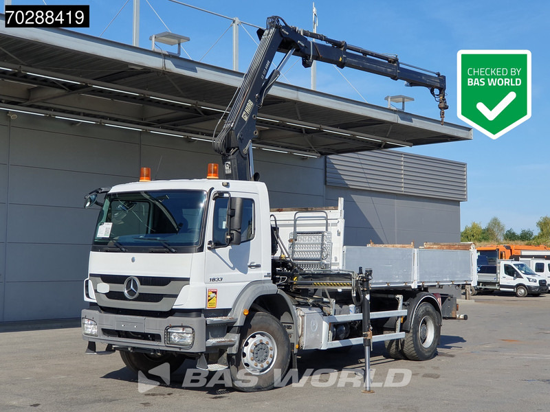 Mercedes-Benz Axor 1833 Axor 4X2 HIAB XS B-122 HIDUO Crane Kran Manual Steelsuspension Big-Axle Euro 5 - Camión volquete, Camión grúa: foto 1 Mercedes-Benz Axor 1833 Axor 4X2 HIAB XS B-122 HIDUO Crane Kran Manual Steelsuspension Big-Axle Euro 5 - Camión volquete, Camión grúa: foto 1