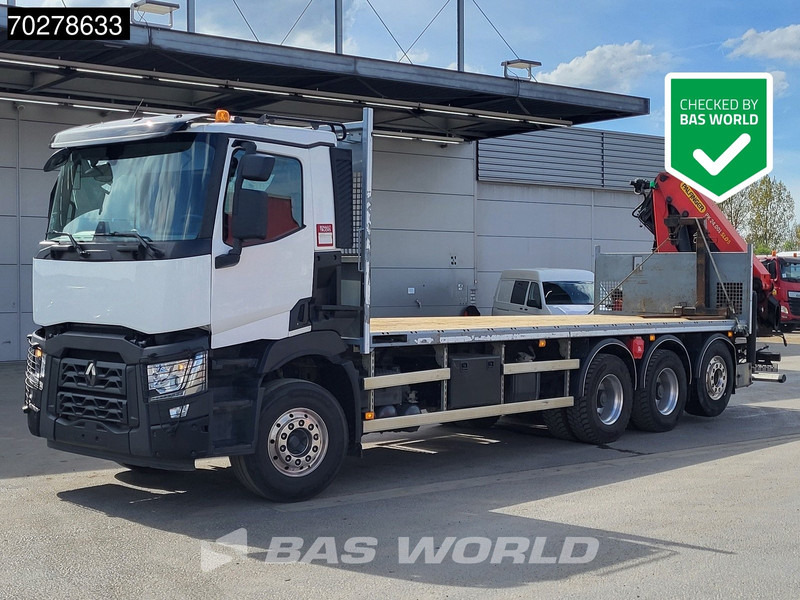 Renault C 480 8X4 Palfinger PK24.001 SLD5 Crane Kran Automatic Liftachse Euro 6 - Camión caja abierta, Camión grúa: foto 1 Renault C 480 8X4 Palfinger PK24.001 SLD5 Crane Kran Automatic Liftachse Euro 6 - Camión caja abierta, Camión grúa: foto 1