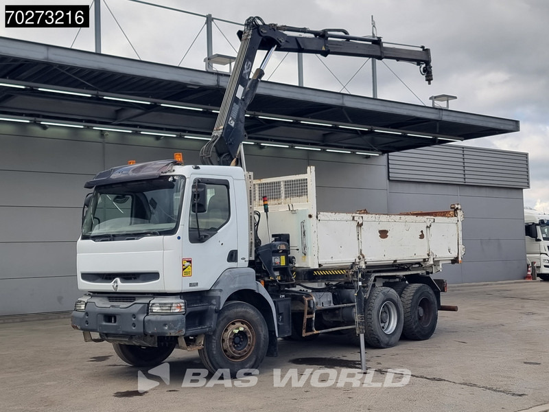 Renault Kerax 360 6X4 Hiab 144 B-2 Hiduo Kran Manual Big-Axle Steelsuspension Euro 3 - Camión volquete, Camión grúa: foto 1 Renault Kerax 360 6X4 Hiab 144 B-2 Hiduo Kran Manual Big-Axle Steelsuspension Euro 3 - Camión volquete, Camión grúa: foto 1