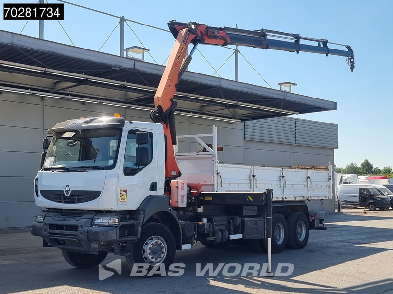 Camión volquete, Camión grúa Renault Kerax 370 6X4 Palfinger PK16502 Kran Crane Big-Axle Steel suspension Euro 4: foto 1