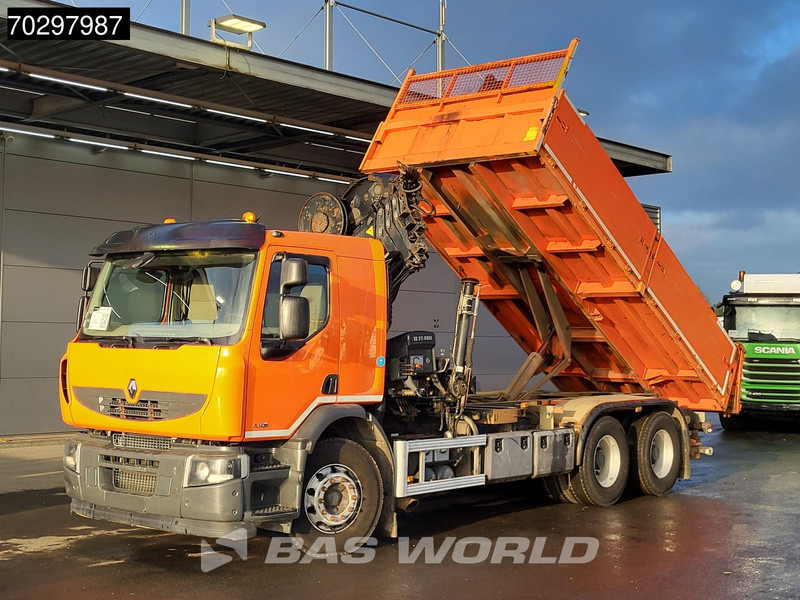 Camión volquete, Camión grúa Renault Premium 430 Lander 6X4 HIAB 211 EP-4 Crane Kran Tipper Big-Axle Euro 5: foto 8