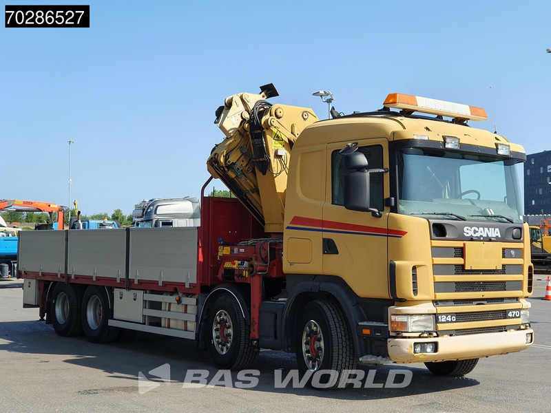 Camión caja abierta, Camión grúa Scania 124G 470 8X4 Palfinger PK45000 C4 Crane Kran Fly-Jib Manual Steering Axle Euro 3: foto 12 Camión caja abierta, Camión grúa Scania 124G 470 8X4 Palfinger PK45000 C4 Crane Kran Fly-Jib Manual Steering Axle Euro 3: foto 12