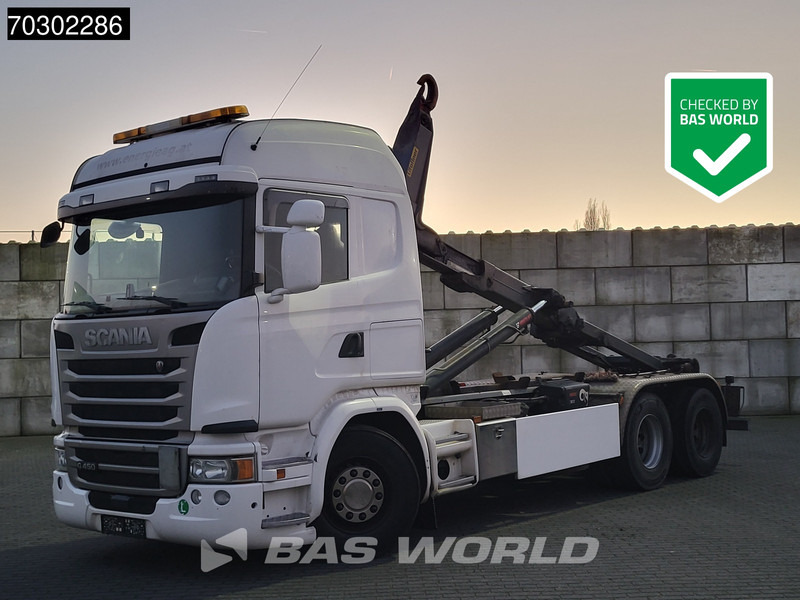 Scania G450 6X2 HIAB XR21Z59 containersystem 3-pedals Retarder Lift-Axle Euro 6 - Camión multibasculante: foto 1 Scania G450 6X2 HIAB XR21Z59 containersystem 3-pedals Retarder Lift-Axle Euro 6 - Camión multibasculante: foto 1