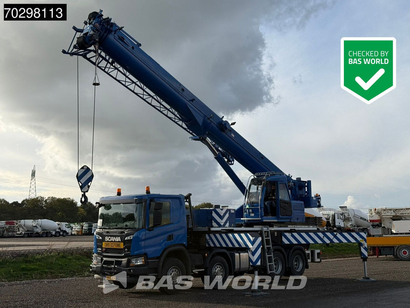 Scania P450 P 8X4 Palfinger/SANY SPC500E Telescopic Crane Retarder Navi Automatic Euro 6 - Camión grúa: foto 1 Scania P450 P 8X4 Palfinger/SANY SPC500E Telescopic Crane Retarder Navi Automatic Euro 6 - Camión grúa: foto 1