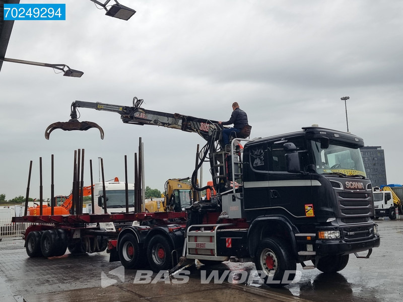 Scania R580 6X4 Holz Kran Diebolt D28 Full-Steell Extentable Trailer - Camión forestal, Camión grúa: foto 2 Scania R580 6X4 Holz Kran Diebolt D28 Full-Steell Extentable Trailer - Camión forestal, Camión grúa: foto 2