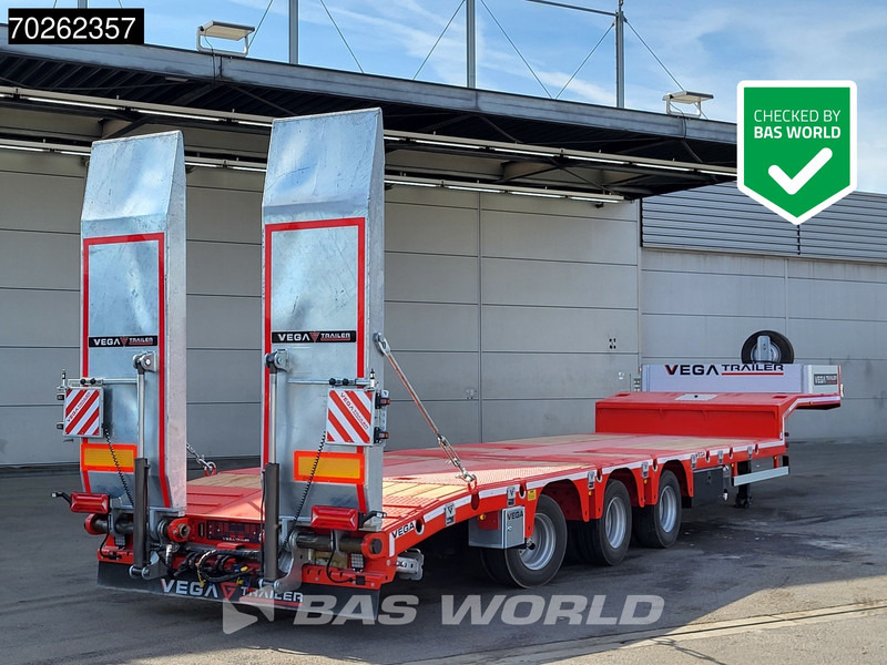 Vega Lowbed 2 axles NEW Hydr. Ramps. Lift+Steering Axle - Semirremolque góndola rebajadas: foto 1 Vega Lowbed 2 axles NEW Hydr. Ramps. Lift+Steering Axle - Semirremolque góndola rebajadas: foto 1