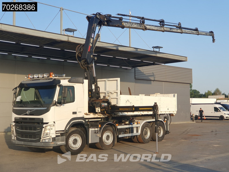 Volvo FM 410 8X4 211EP-5 HIDUO Kran Crane Steel suspension Big-Axle VEB Euro 6 - Camión multibasculante, Camión grúa: foto 1 Volvo FM 410 8X4 211EP-5 HIDUO Kran Crane Steel suspension Big-Axle VEB Euro 6 - Camión multibasculante, Camión grúa: foto 1