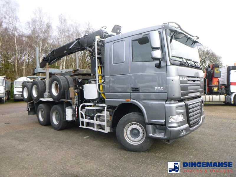DAF XF 105.510 6x4 + Loglift F281S83 crane / timber truck + dolly - Camión forestal, Camión grúa: foto 2 DAF XF 105.510 6x4 + Loglift F281S83 crane / timber truck + dolly - Camión forestal, Camión grúa: foto 2