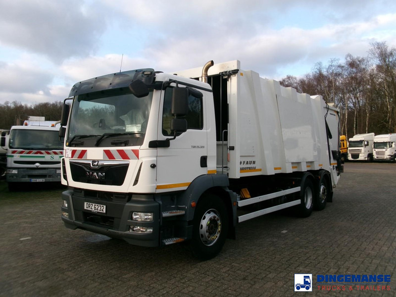 MAN TGM 26.320 6X2 Euro 6 RHD Faun refuse truck - Camión de basura: foto 1 MAN TGM 26.320 6X2 Euro 6 RHD Faun refuse truck - Camión de basura: foto 1