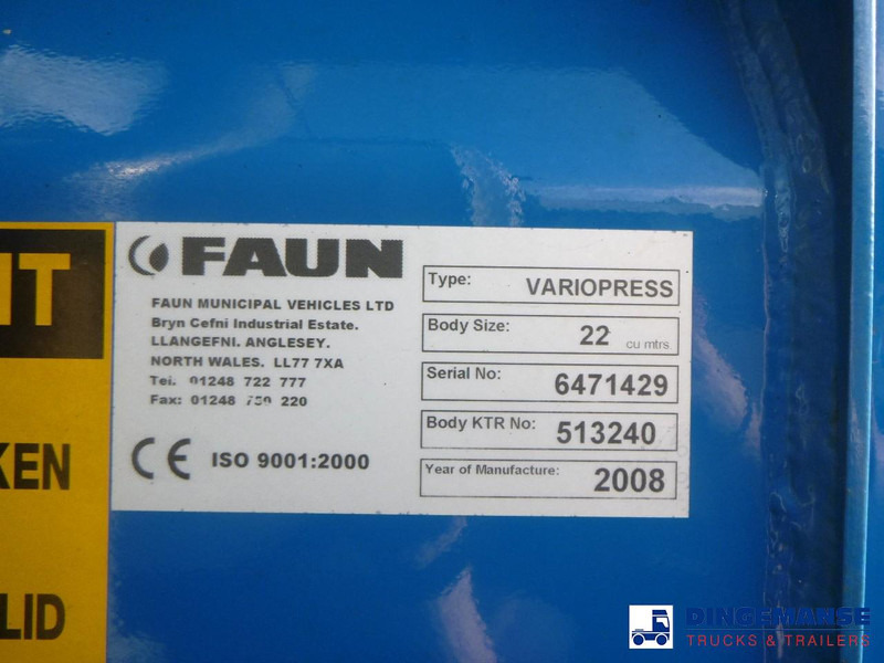 Camión de basura Mercedes-Benz Econic 2629 6x2 RHD Faun refuse truck: foto 14 Camión de basura Mercedes-Benz Econic 2629 6x2 RHD Faun refuse truck: foto 14