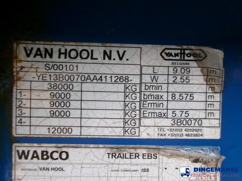 Semirremolque portacontenedore/ Intercambiable Van Hool 3-axle container trailer + ADR: foto 10 Semirremolque portacontenedore/ Intercambiable Van Hool 3-axle container trailer + ADR: foto 10