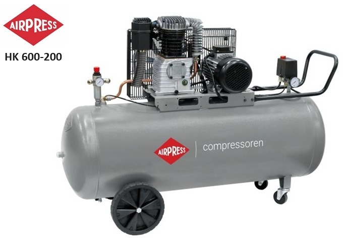 Airpress HK 600-200 Pro air compressor - 10 bar - 4 pk - 3 kW - 539 L/min. - 200L tank - Equipo de taller: foto 1 Airpress HK 600-200 Pro air compressor - 10 bar - 4 pk - 3 kW - 539 L/min. - 200L tank - Equipo de taller: foto 1