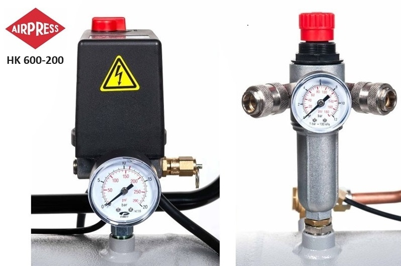 Airpress HK 600-200 Pro air compressor - 10 bar - 4 pk - 3 kW - 539 L/min. - 200L tank - Equipo de taller: foto 5 Airpress HK 600-200 Pro air compressor - 10 bar - 4 pk - 3 kW - 539 L/min. - 200L tank - Equipo de taller: foto 5