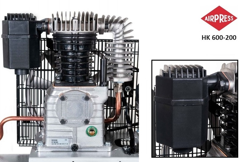 Airpress HK 600-200 Pro air compressor - 10 bar - 4 pk - 3 kW - 539 L/min. - 200L tank - Equipo de taller: foto 4 Airpress HK 600-200 Pro air compressor - 10 bar - 4 pk - 3 kW - 539 L/min. - 200L tank - Equipo de taller: foto 4