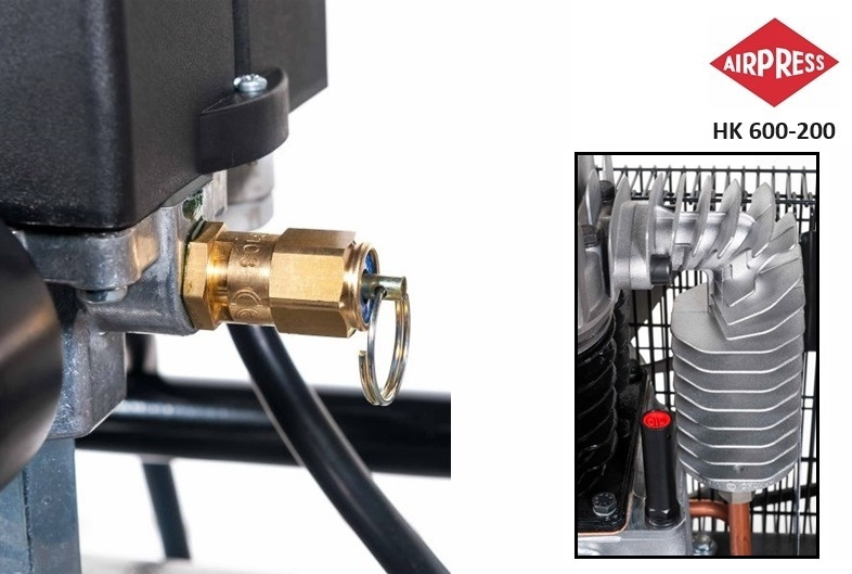 Airpress HK 600-200 Pro air compressor - 10 bar - 4 pk - 3 kW - 539 L/min. - 200L tank - Equipo de taller: foto 3 Airpress HK 600-200 Pro air compressor - 10 bar - 4 pk - 3 kW - 539 L/min. - 200L tank - Equipo de taller: foto 3