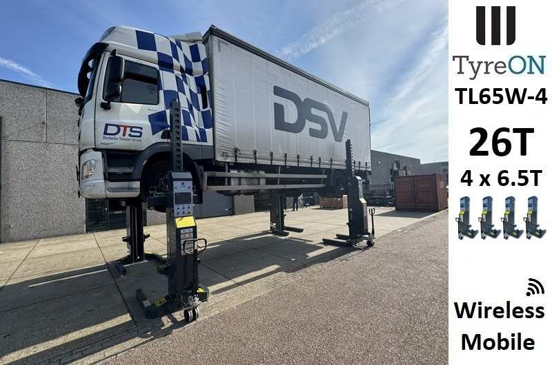 TL65W-4 26T wireless - 4 x 6.5 T - Battery 24V DC / 3 kW per column - Large colour touch display - Equipo de taller: foto 1 TL65W-4 26T wireless - 4 x 6.5 T - Battery 24V DC / 3 kW per column - Large colour touch display - Equipo de taller: foto 1