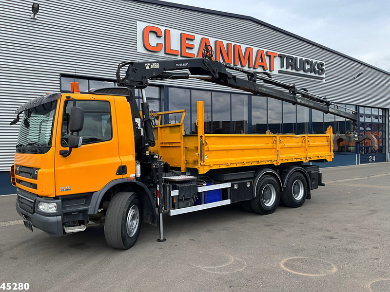 DAF FAT 75 CF 340 6x4 Manual Full steel Hiab 16 Tonmeter laadkraan - Camión volquete, Camión grúa: foto 2 DAF FAT 75 CF 340 6x4 Manual Full steel Hiab 16 Tonmeter laadkraan - Camión volquete, Camión grúa: foto 2