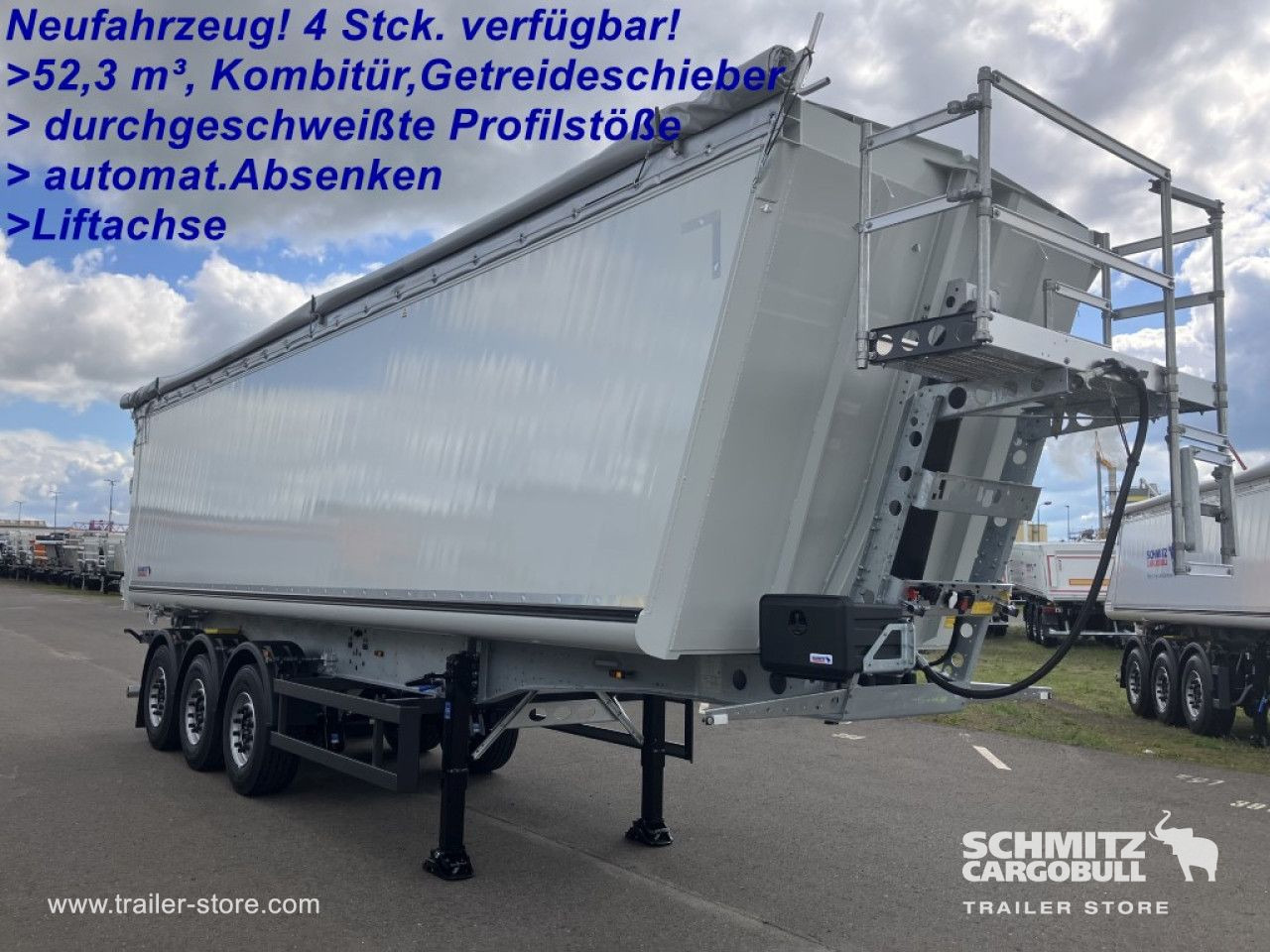SCHMITZ Auflieger Kipper Alukastenmulde 52m³ - Semirremolque volquete: foto 1 SCHMITZ Auflieger Kipper Alukastenmulde 52m³ - Semirremolque volquete: foto 1