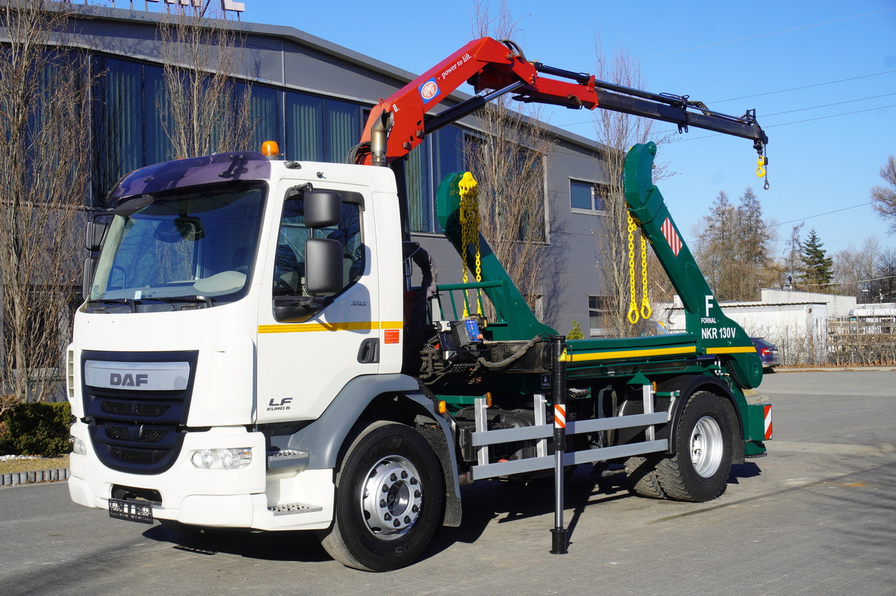 DAF LF 18.310 E6 / Skip loader Fornal NKR 130V / HDS HMF 735 K2 / Manual gearbox - Camión grúa: foto 2 DAF LF 18.310 E6 / Skip loader Fornal NKR 130V / HDS HMF 735 K2 / Manual gearbox - Camión grúa: foto 2