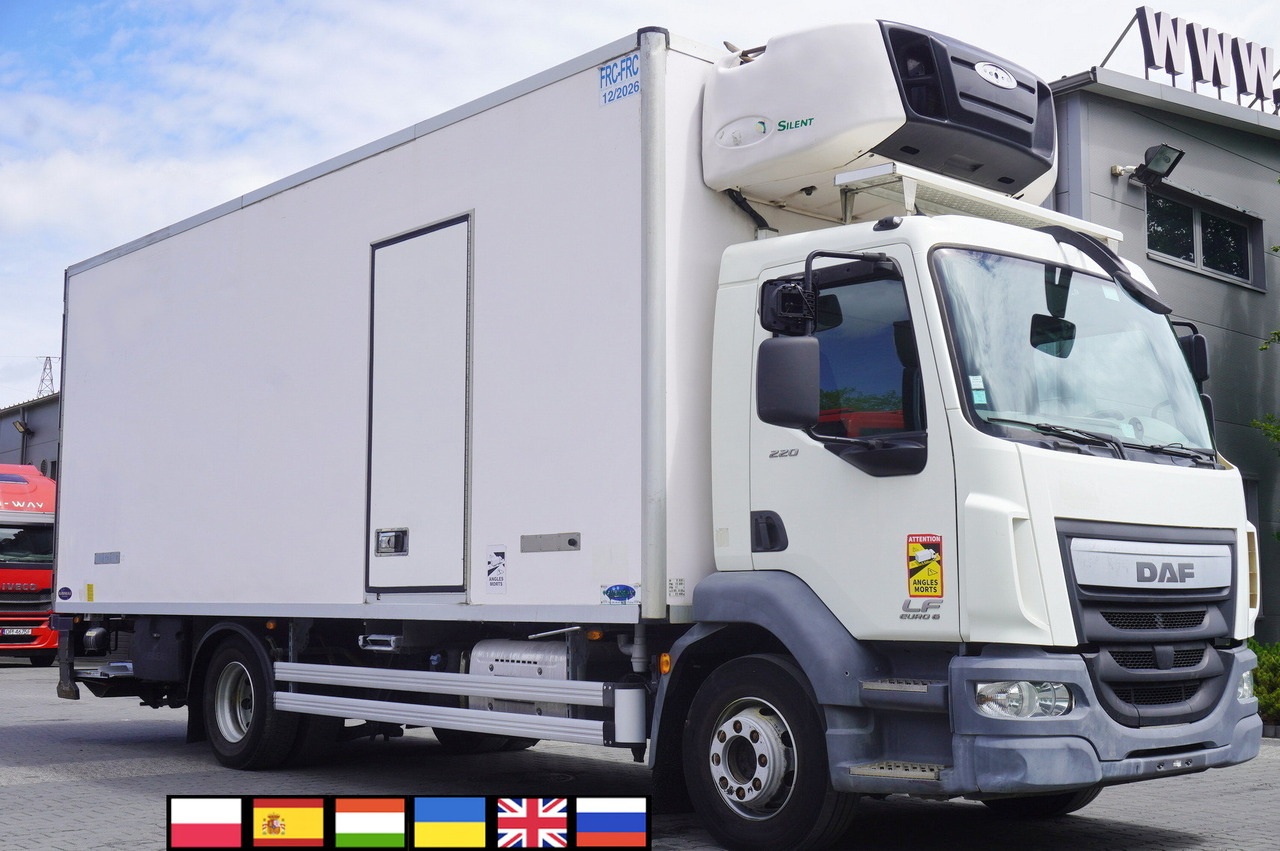 DAF LF 220 / Refrigerator 16 EPAL Multitemp / Carrier Supra 1150 MT / Palfinger 1500 kg - Camión frigorífico: foto 1 DAF LF 220 / Refrigerator 16 EPAL Multitemp / Carrier Supra 1150 MT / Palfinger 1500 kg - Camión frigorífico: foto 1