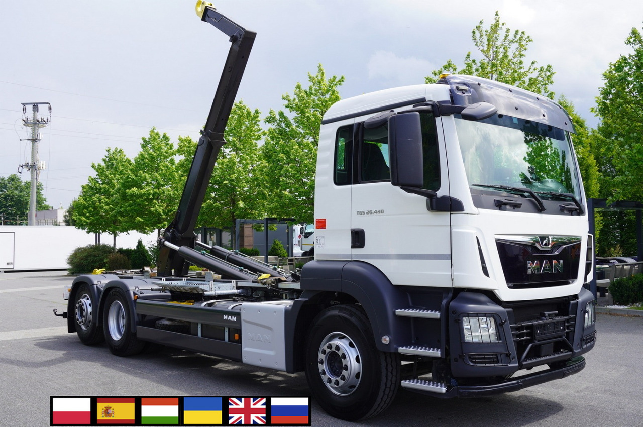 MAN TGS 26.430 E6 6x2 / HIAB Multilift hooklift - Camión multibasculante: foto 1 MAN TGS 26.430 E6 6x2 / HIAB Multilift hooklift - Camión multibasculante: foto 1