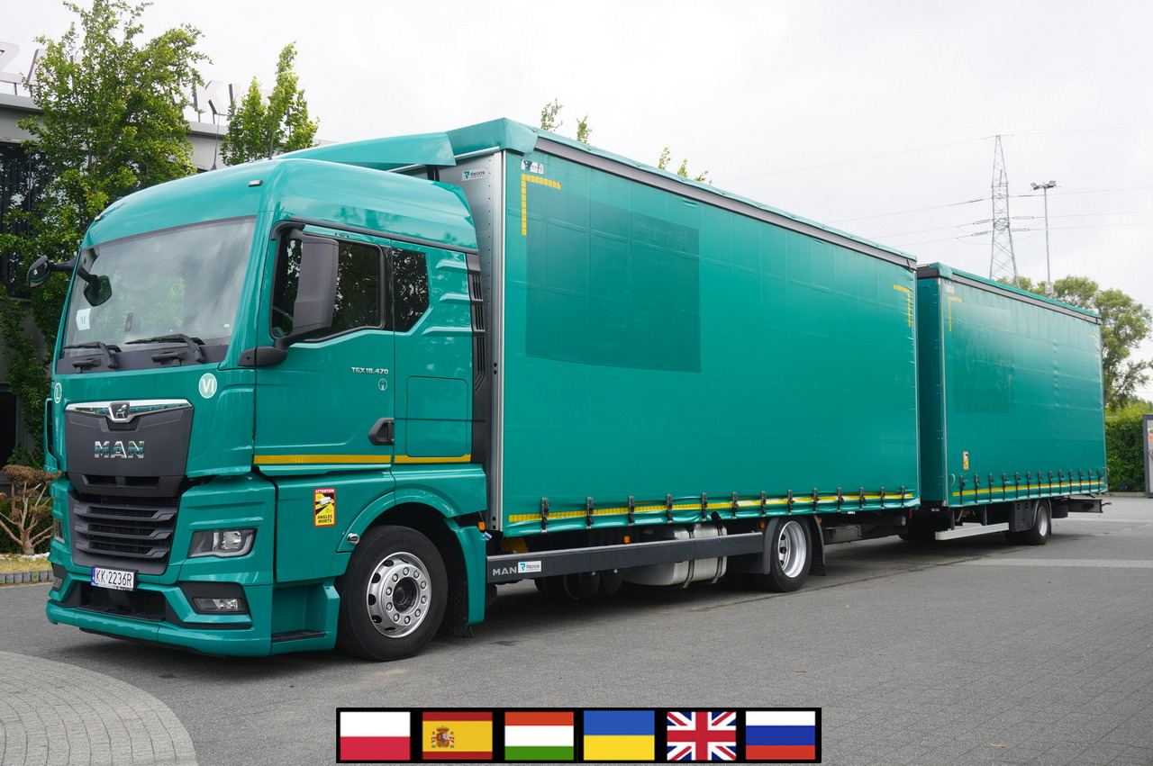 MAN TGX 18.470 / Trailer 19 EPAL / Curtainsider 19 EPAL / 2022 / Retarder / 15 units - Camión lona: foto 1 MAN TGX 18.470 / Trailer 19 EPAL / Curtainsider 19 EPAL / 2022 / Retarder / 15 units - Camión lona: foto 1