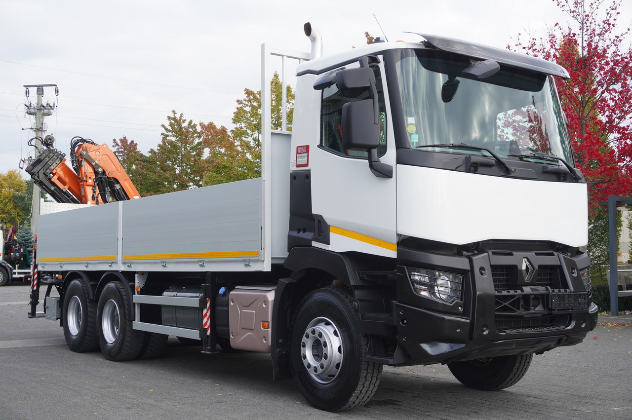 Camión caja abierta, Camión grúa RENAULT C380 Comfort 6x4 / Atlas 172.3E crane / Range 12.3 m / capacity 6.1 t / Flatbed 17 EPAL: foto 9