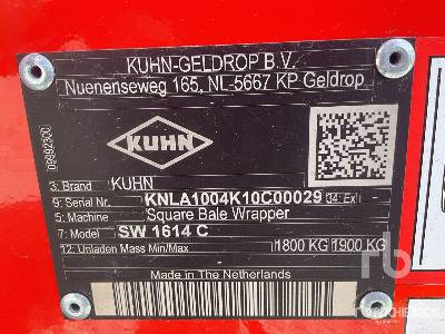 KUHN SW1614C (Unused) - Rotoempacadora: foto 5 KUHN SW1614C (Unused) - Rotoempacadora: foto 5