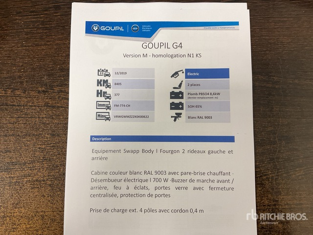 2019 Goupil G4M Electric Utility Vehicle - Vehículo municipal: foto 3 2019 Goupil G4M Electric Utility Vehicle - Vehículo municipal: foto 3