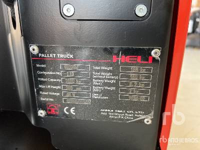 HELI CBD20J-LI3 2000 kg Electric (Unused) - Transpaleta: foto 5 HELI CBD20J-LI3 2000 kg Electric (Unused) - Transpaleta: foto 5