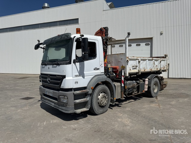 2008 Mercedes Axor 1833 2008 Palfinger PK15500 6100 kg ... Dump Truck with Crane - Camión volquete, Camión grúa: foto 1 2008 Mercedes Axor 1833 2008 Palfinger PK15500 6100 kg ... Dump Truck with Crane - Camión volquete, Camión grúa: foto 1