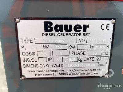 BAUER GFS-120KW 150 kVA Skid-Mounted (Unused) - Generador industriale: foto 5 BAUER GFS-120KW 150 kVA Skid-Mounted (Unused) - Generador industriale: foto 5