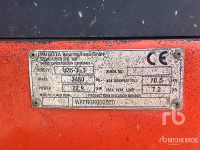 KUBOTA U35-3 Mini-Pelle - Miniexcavadora: foto 5 KUBOTA U35-3 Mini-Pelle - Miniexcavadora: foto 5