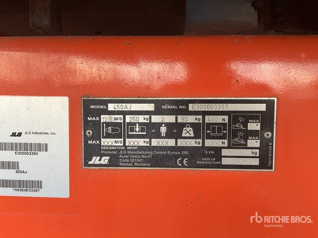 2016 JLG 450AJ 4WD Diesel Articulating Boom Lift - Plataforma articulada: foto 1 2016 JLG 450AJ 4WD Diesel Articulating Boom Lift - Plataforma articulada: foto 1