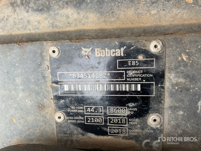 2018 Bobcat E85 Tracked Excavator - Excavadora de cadenas: foto 1 2018 Bobcat E85 Tracked Excavator - Excavadora de cadenas: foto 1