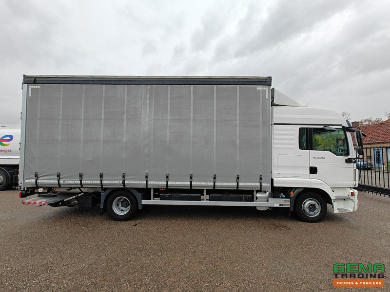 Camión lona MAN TGL 12.250 4x2 Slaapcab Euro6B - StandAirco - Schuifzeilenbak 6.19m + Laadklep 1500KG - SMARTTacho V2 - 01/2026 APK: foto 18