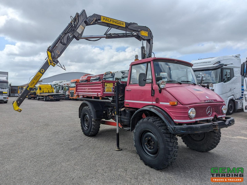 Unimog 416/U1100 4x4 - Hiab PK4600A - Open laadbak - Lier - Vangmuil/trekhaak - Mercedes Benz - Camión grúa: foto 2 Unimog 416/U1100 4x4 - Hiab PK4600A - Open laadbak - Lier - Vangmuil/trekhaak - Mercedes Benz - Camión grúa: foto 2