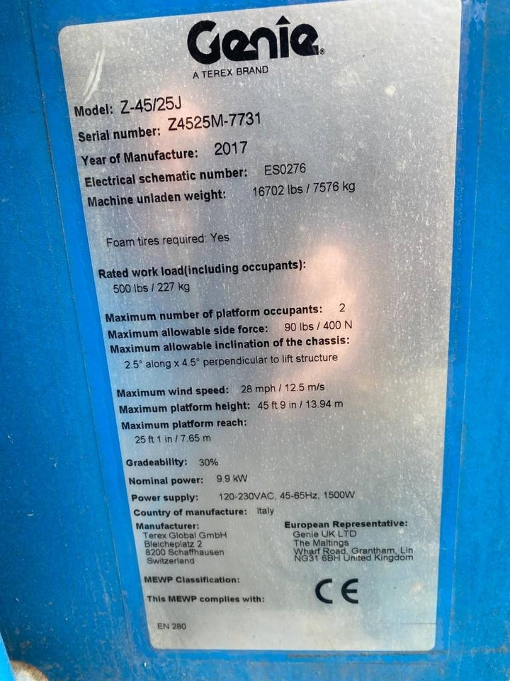 Plataforma articulada Genie Z 45/25 J BI: foto 35