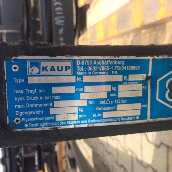 Kaup sideshift 1040 mm - Implemento para Equipo de manutención: foto 1 Kaup sideshift 1040 mm - Implemento para Equipo de manutención: foto 1