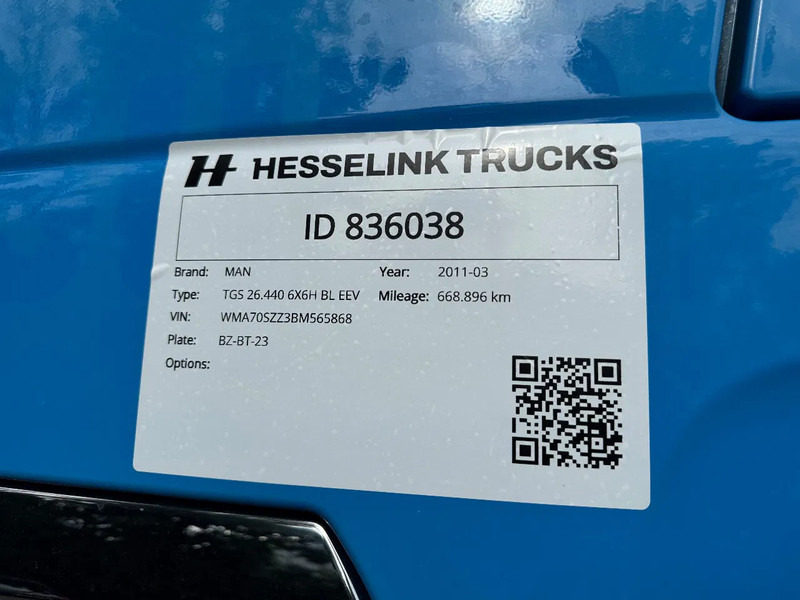 Camión con equipo de cable MAN TGS 26.440 6X6 30T NCH Kabel/Cable Manual EEV AHK NL Truck: foto 10