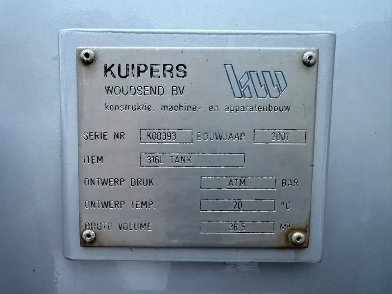 Semirremolque cisterna Vogelzang 36.5m3 RVS Mestoplegger Geijkte weging Bemonstering 2x Stuuras: foto 18 Semirremolque cisterna Vogelzang 36.5m3 RVS Mestoplegger Geijkte weging Bemonstering 2x Stuuras: foto 18