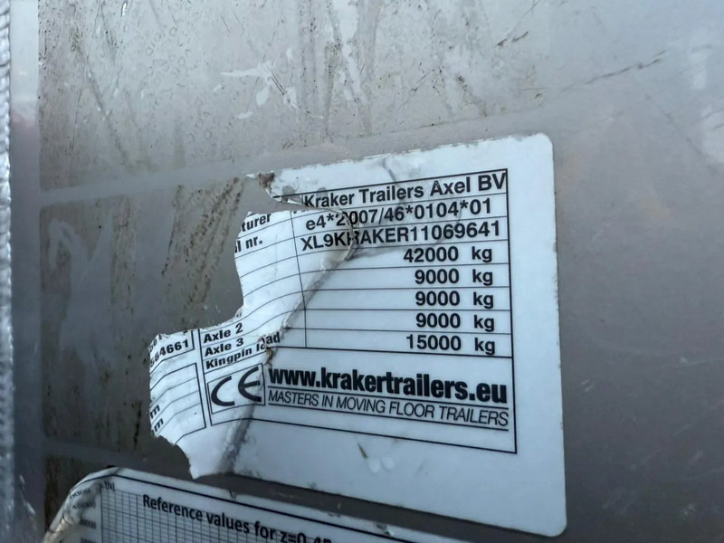 Semirremolque piso movil kraker 92m3 Cargo floor 5 year old! Liftas Afstandsbediening APK/TUV 18-09-2026: foto 19