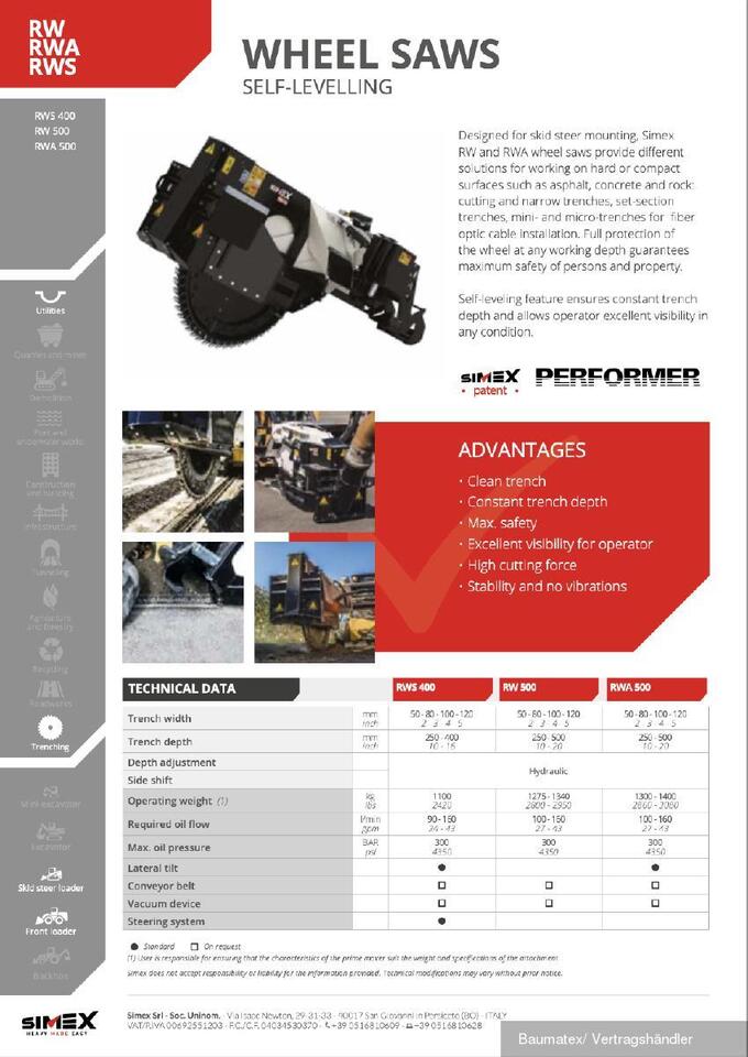 Zanjadora Simex RWA 500 f. Kompaktlader, SOFORT VERFÜGBAR!!: foto 9 Zanjadora Simex RWA 500 f. Kompaktlader, SOFORT VERFÜGBAR!!: foto 9